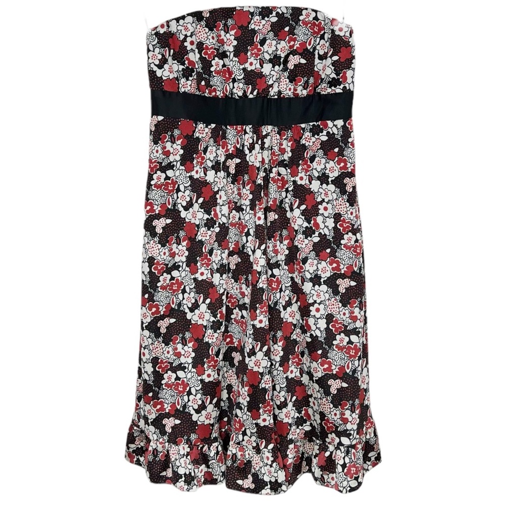 Betsey Johnson Y2K Floral Print Ruffle Hem Babydoll Dress Size P (Small) NWT